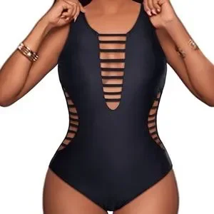 Aqua Eve Swim Aqua Eve Women Sexy One Piece Swimsuits Plunge